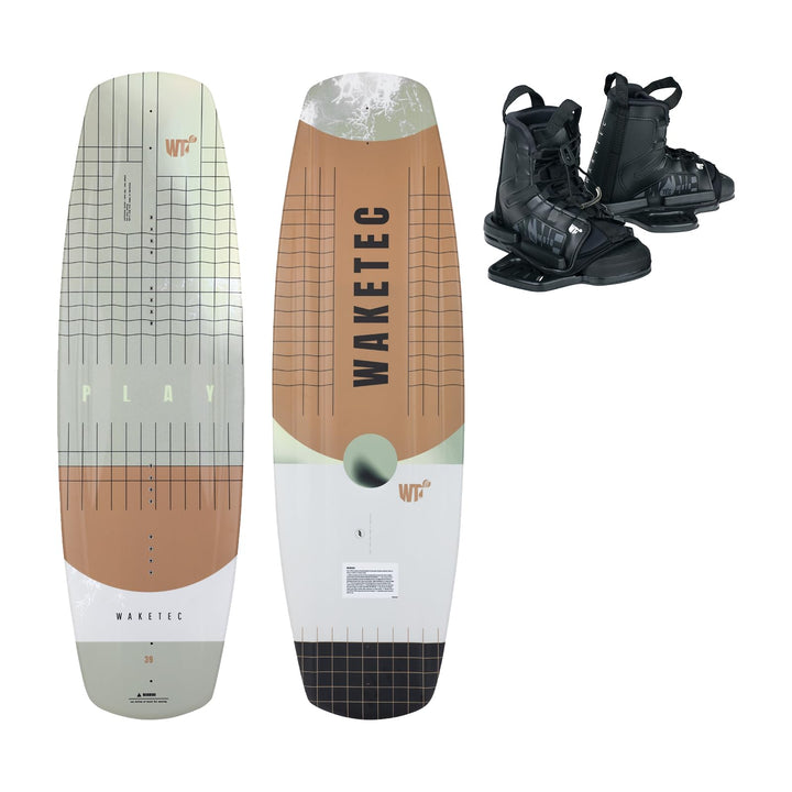 Waketec Wakeboard-Set Play mit Bindung Moto, Anfänger-Fortgeschrittene, 40-90 kg 134.0 Zentimeter S/