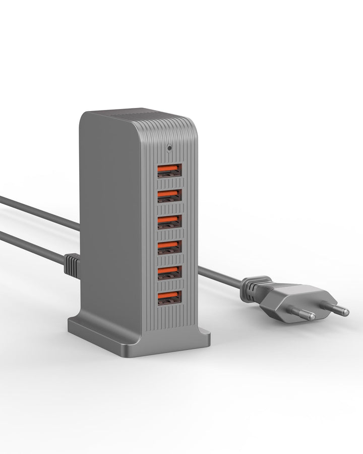 50W USB Ladegerät Mehrfach 6 Port USB Netzteile Handy Ladestation Steckdose für iPhone 15/14/13/12 P