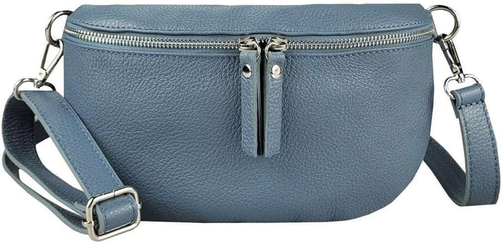 OBC Made in Italy Damen Leder Tasche Handytasche Gürteltasche Crossbody Hüfttasche Bauchtasche Umhän