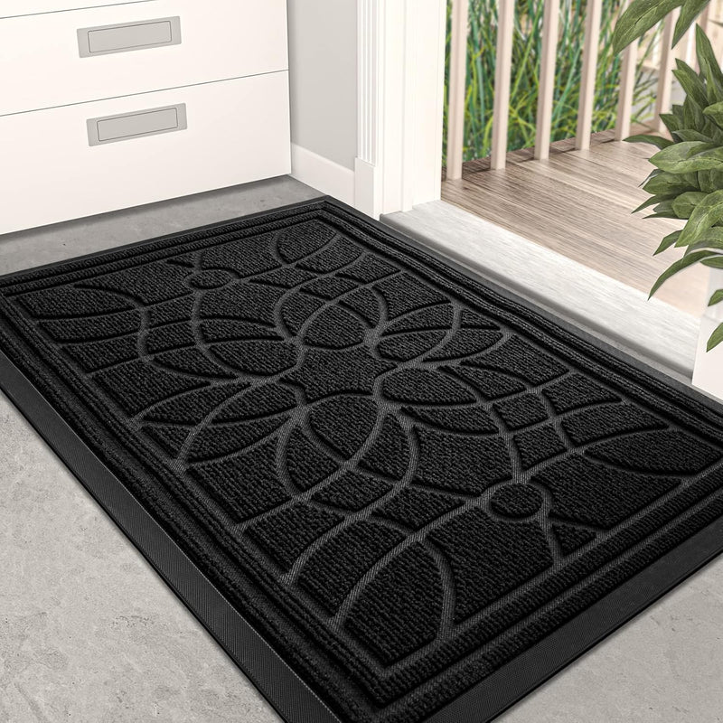 DEXI Fussmatte Aussen rutschfest 44×75 cm,Schmutzfangmatte Outdoor Waschbar,wetterfest Fussmatte aus