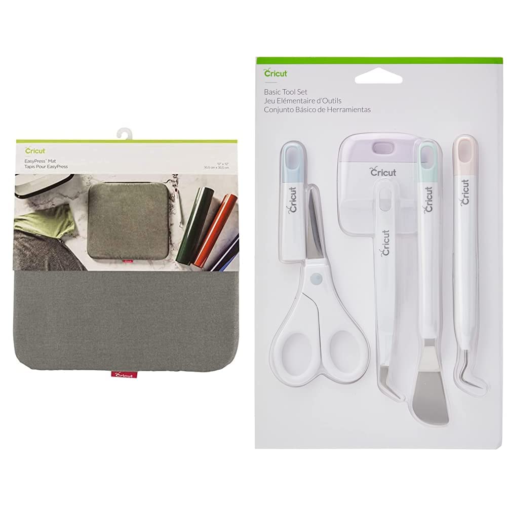 Cricut 2006053 EasyPress-Schneidematte, x 30,5 cm (12" x 12"), Grau, 30,5, PC2006053, 30,5 x 30,5 cm