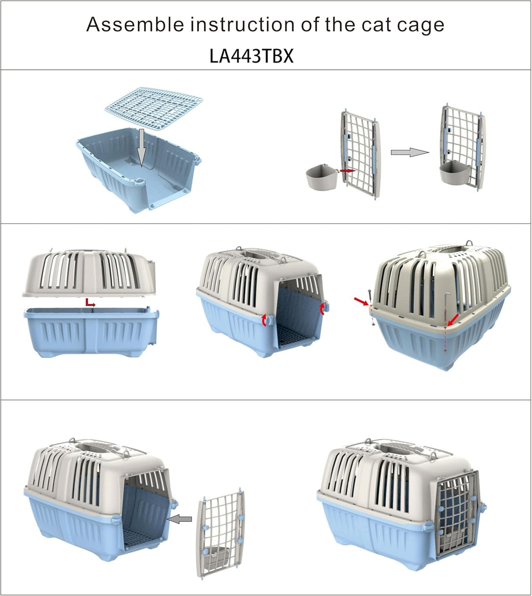 Lanco – Transportbox für kleine Hunde und Katzen. Tragbarer und atmungsaktiver Kunststoff. Haustiere