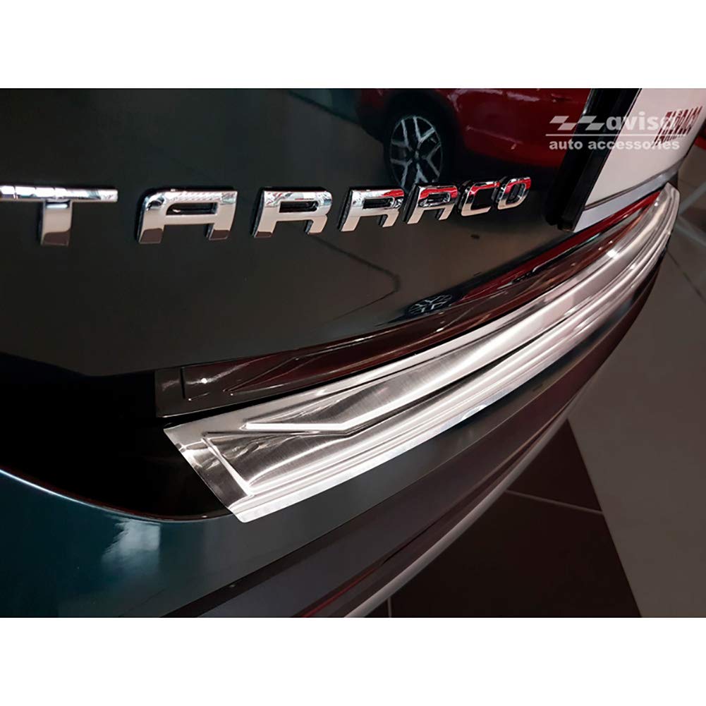 Avisa Edelstahl Heckstossstangenschutz kompatibel mit Seat Tarraco 2019-