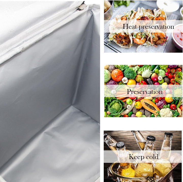 Grosse Faltbar Thermotasche, 36L Kühltasche, Lunchtasche, Picknicktasche, mit Verstellbaren Schulter