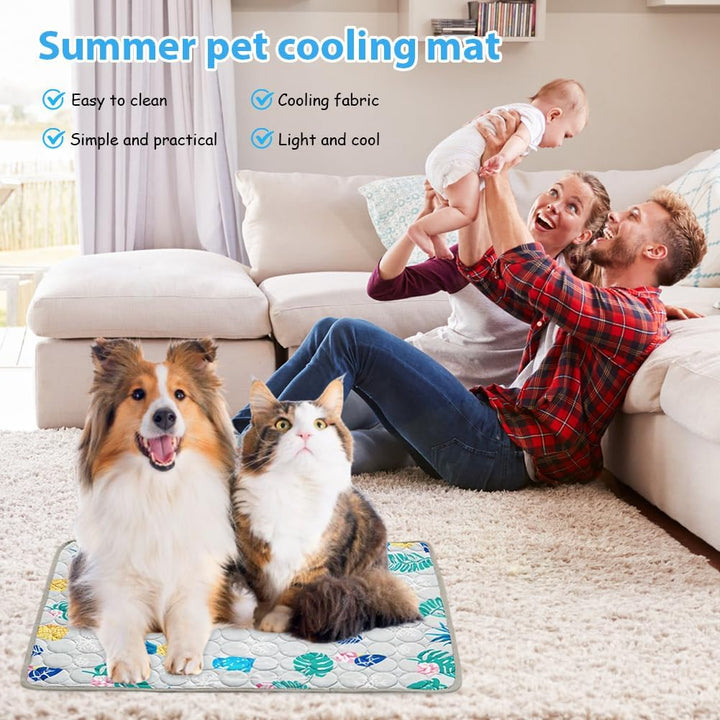 Yuragim Kühlmatte für Hunde, Selbstkühlend Hundematte 100 * 70cm Kühldecke für Hunde und Katzen für