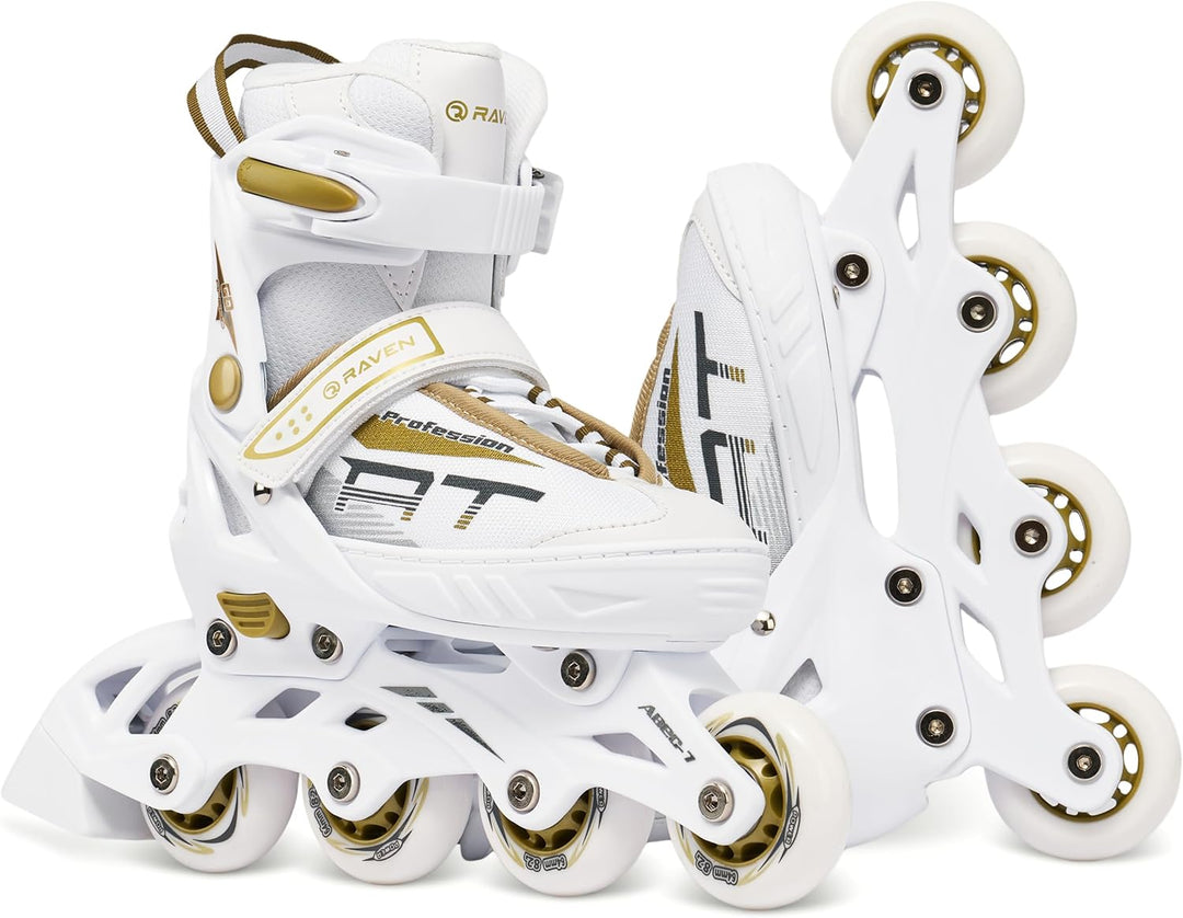 RAVEN Profession Inlineskates 38-42(25cm-27,5cm) White/Gold, 38-42(25cm-27,5cm) White/Gold