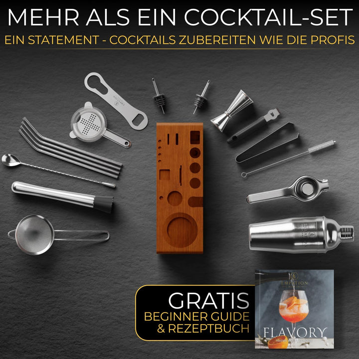 EMPATION Cocktail Set, 700ml Cobbler Cocktail Shaker aus Edelstahl, sicheres Ausgiessen &amp; kein Versc