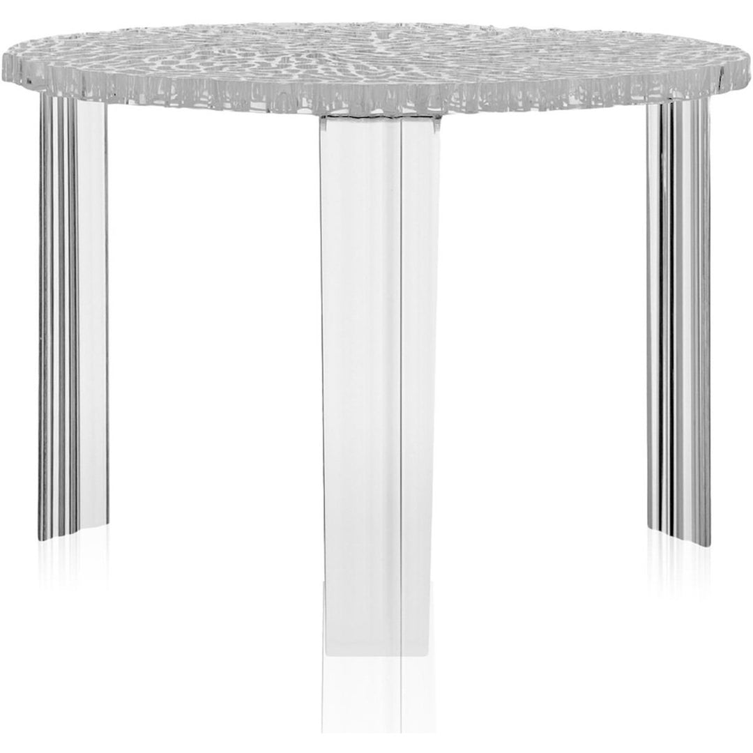 Kartell 08501B4 T-Table Möbel, Grau/Transparent, 50 x 50 x 36 cm H. 36 cm Cristallo, H. 36 cm Crista