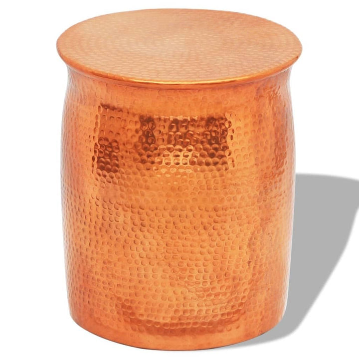 vidaXL Hocker Beistelltisch Gehämmertes Aluminium Blumenhocker Sitzhocker 36 x 42 cm Gold, 36 x 42 c