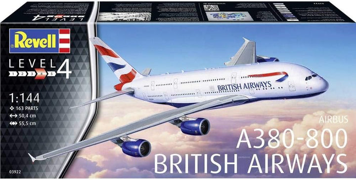 Revell RV03922 3922 Other License 03922 A380-800 British Airways Flugmodell Bausatz 1:144, STK