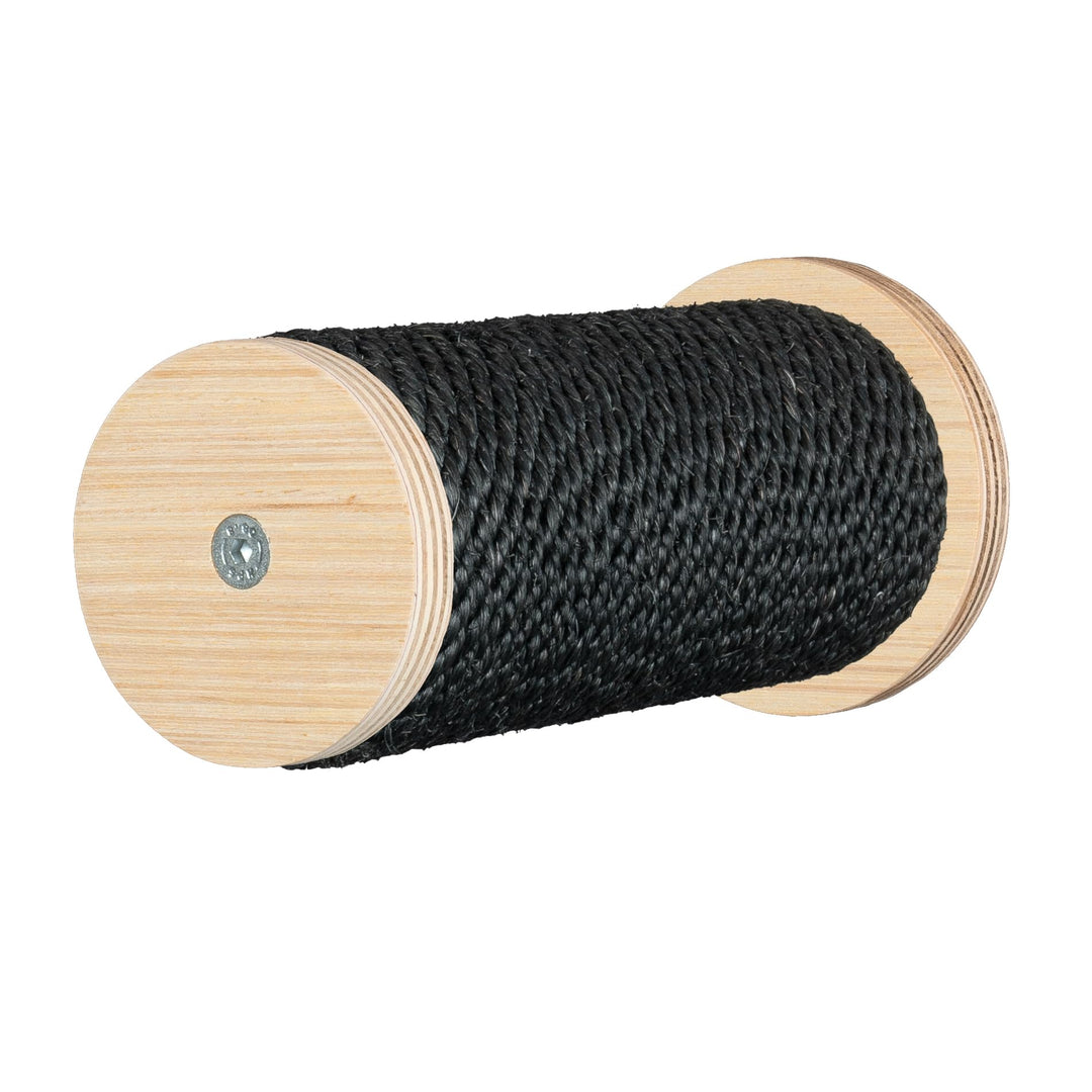 Kratzbaumland 12 cm Relax-Kletterstufe Trittstufe Wandelement für Katzen (15 cm, Schwarz) Stammlänge