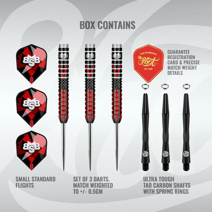 Shot! Steel Darts Michael Smith Bully Boy Defiant 90% Tungsten Steeltip Darts Steeldart Hochwertige