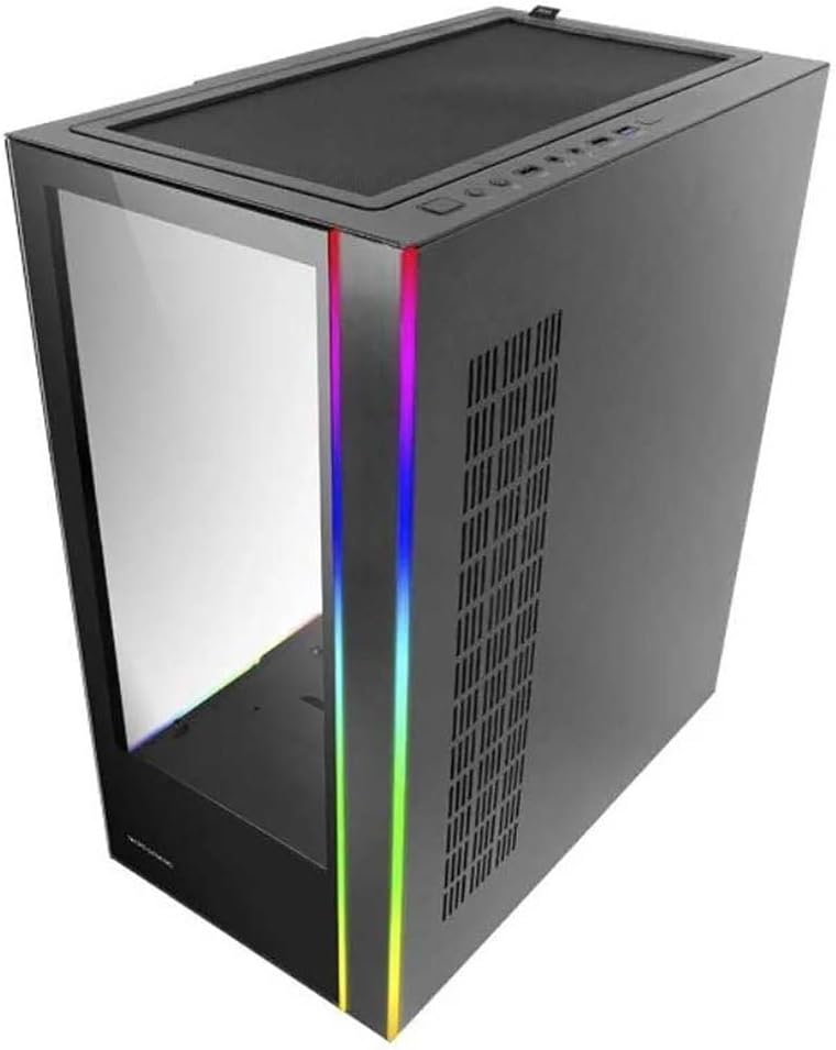 Mars Gaming MC-Ultra Schwarz, Gehäuse Custom XXL E-ATX, Dual ARGB LED-Streifen, Dual Gehärtete Glasf