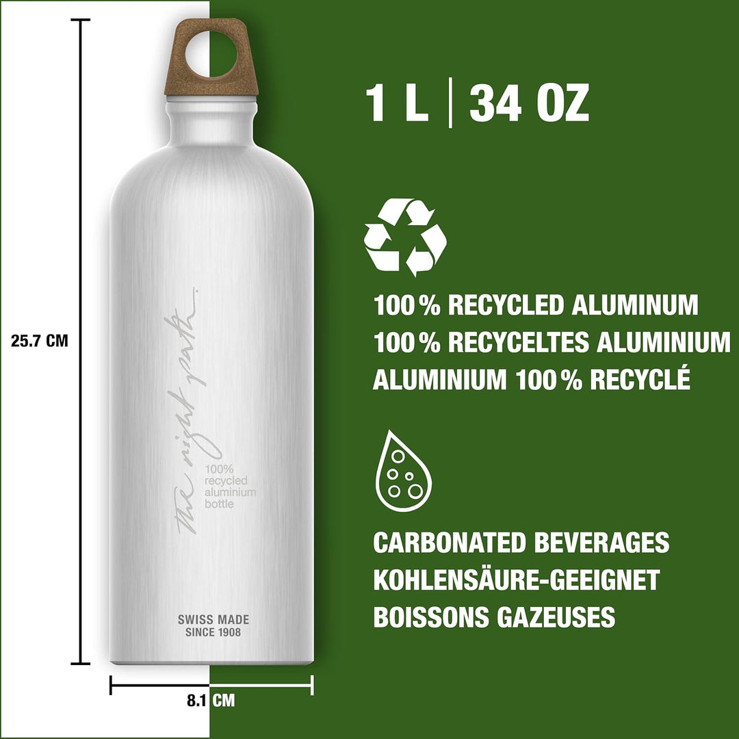 SIGG - Alu Trinkflasche - Traveller MyPlanet - Made in Switzerland - Für Kohlensäurehaltige Getränke