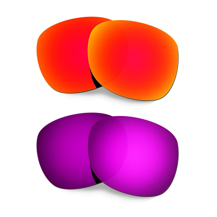 HKUCO Mens Replacement Lenses For Oakley Garage Rock Sunglasses Red/Purple, Red/Purple