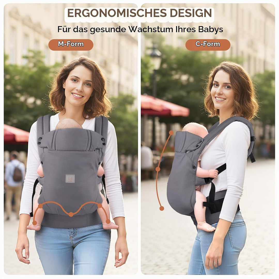 GAGAKU Babytrage für Babys Kleinkinder, Einfach zu Tragen Gesicht in Gesicht nach Vorne und Hinten T