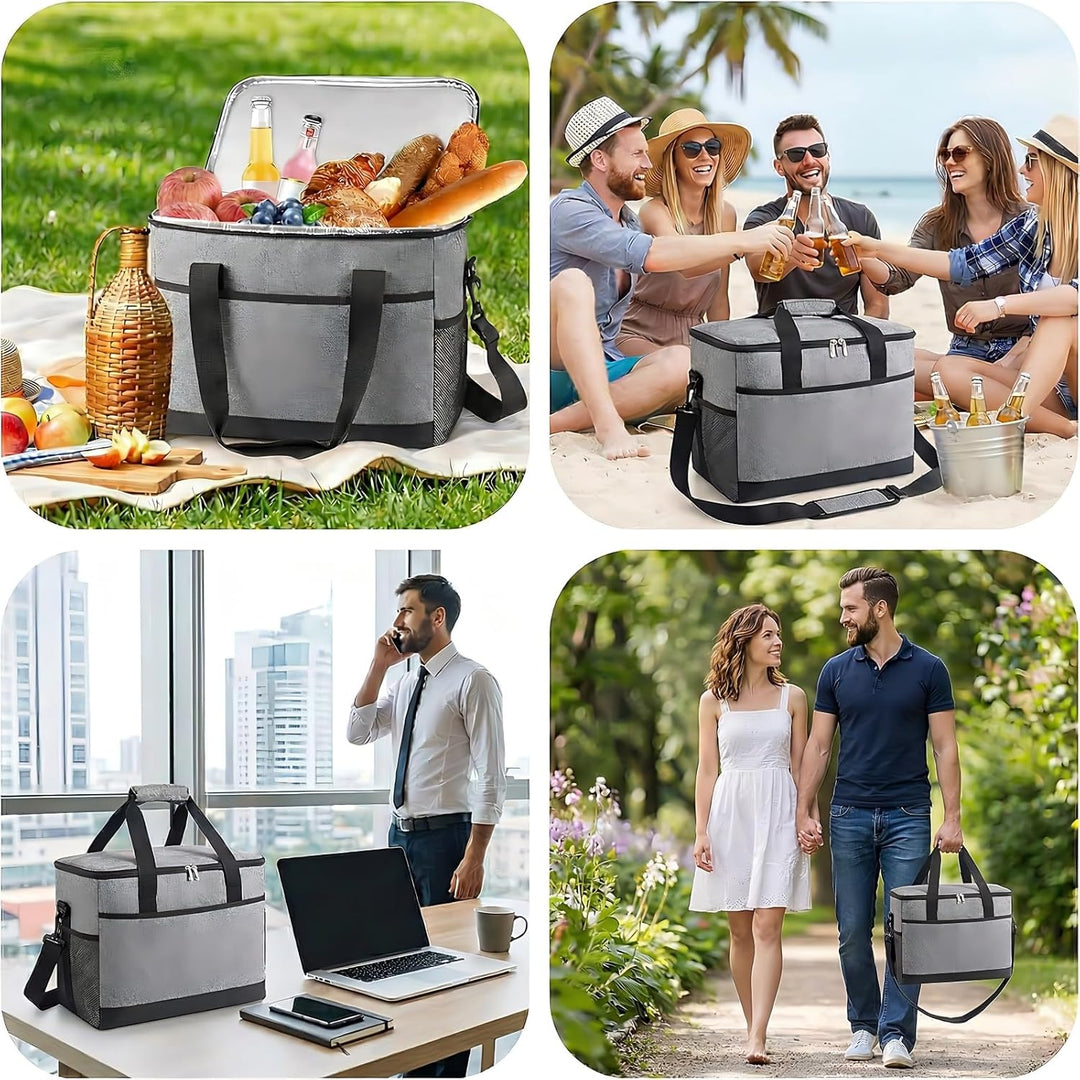 CNMTCCO Kühltasche Gross 35L Faltbare Isolierte Thermotasche, Wasserdicht & Auslaufsicher, Tragbare