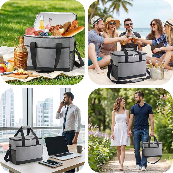 CNMTCCO Kühltasche Gross 35L Faltbare Isolierte Thermotasche, Wasserdicht & Auslaufsicher, Tragbare