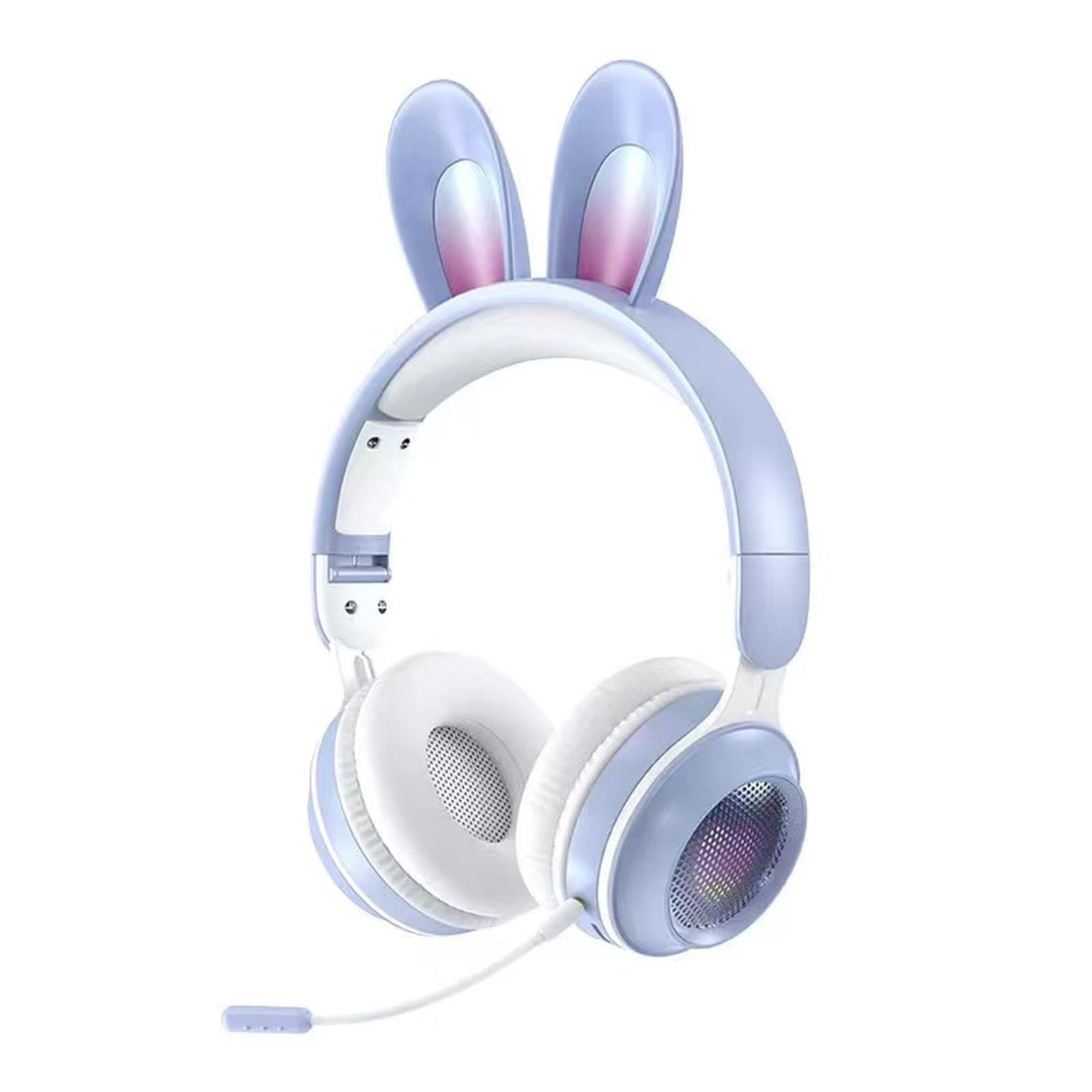 Kopfhörer Kinder Schule Kinderkopfhörer Bluetooth kabellos Katzen Kopfhörer mit LED-Leuchten abnehmb