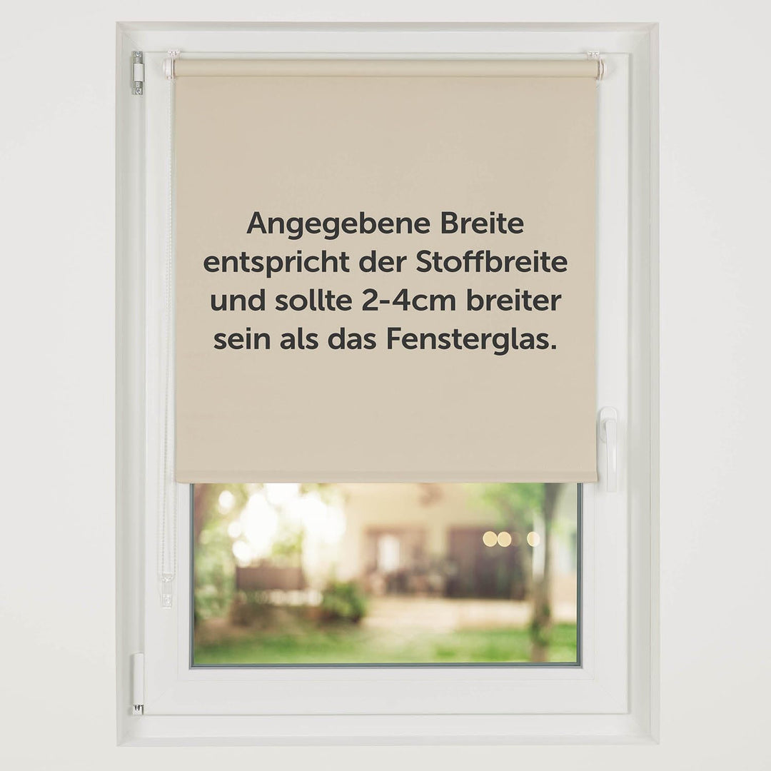 Blumtal Verdunklungsrollo 100 x 130-155 cm - Klemmfix Rollo ohne Bohren - Thermorollo Klemmfix - Fen