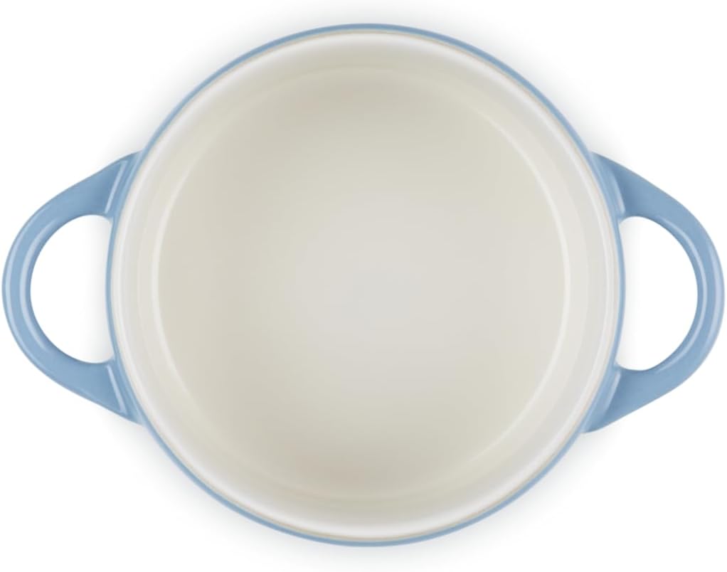 LE CREUSET Mini-Cocotte aus Steinzeug, 200 ml, 10 x 5 cm, Chambray, 71901104340100 Blau, Blau