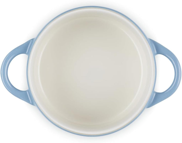 LE CREUSET Mini-Cocotte aus Steinzeug, 200 ml, 10 x 5 cm, Chambray, 71901104340100 Blau, Blau
