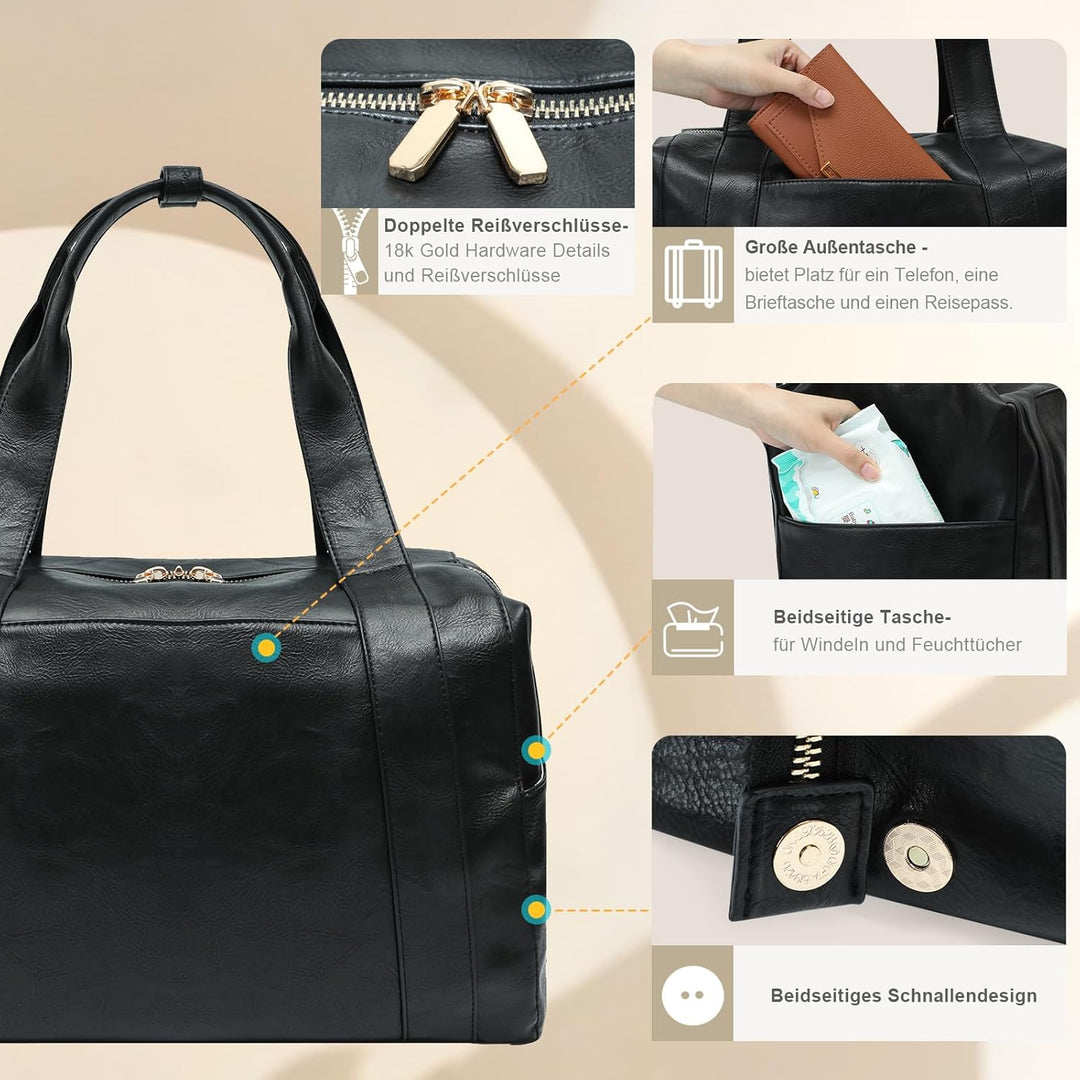 MISS FONG Reisetasche Damen Herren Sporttasche Damen Duffle Bag Weekender Damen Herren Reisetasche P
