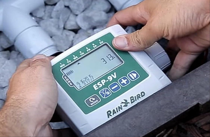 Rain Bird batteriebetriebenes Steuergerät ESP-9V 6 Stationen Bewässerungscomuter Bewässerungscontrol