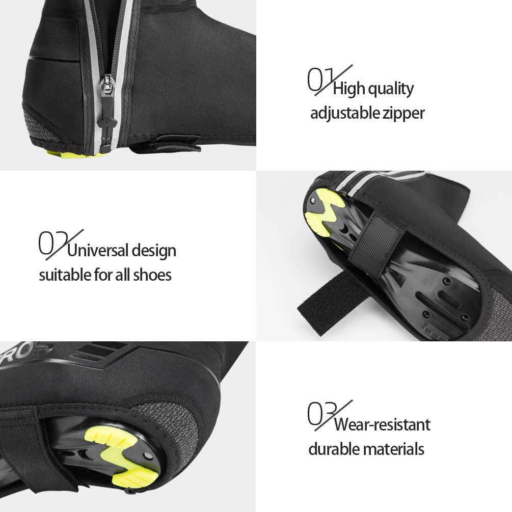 ROCKBROS Überschuhe Fahrrad Shoecover Überzieher für Radsport Rennrad MTB Abdeckung Windfest Damen H