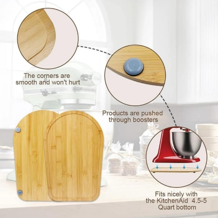 Holz-Mixer-Schiebebasis, 4,5/5 Quart-Halter, 34 x 21 cm, für Küchenmixer-Geräte
