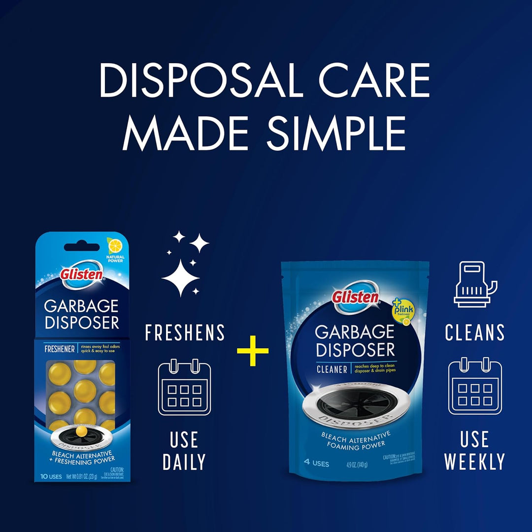 Glisten Herrscher Care Schäumendes Garbage Herrscher Cleaner-4.9 Unzen (4 Anwendungen) -Powerful Ent