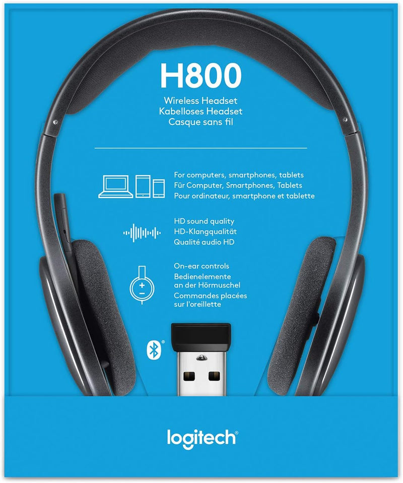 Logitech H800 Kabelloses Bluetooth Headset, Hi-Definition Stereo-Kopfhörer mit Noise-Cancelling Mikr