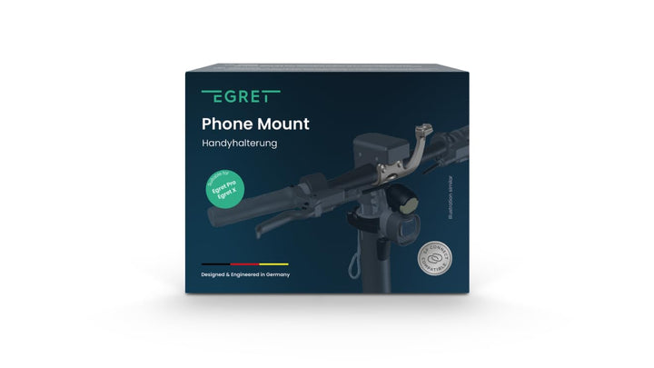 EGRET Phone Mount, Lenkerklemme E-Scooter (Pro, X, X+, Core, Ultra, Prime), Pro, X, X+, Core, Ultra,