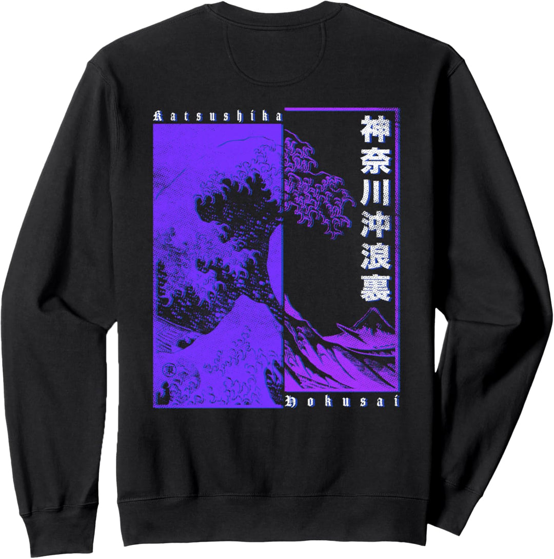 Japanische Welle Japan Style Die Grosse Welle Vor Kanagawa Sweatshirt