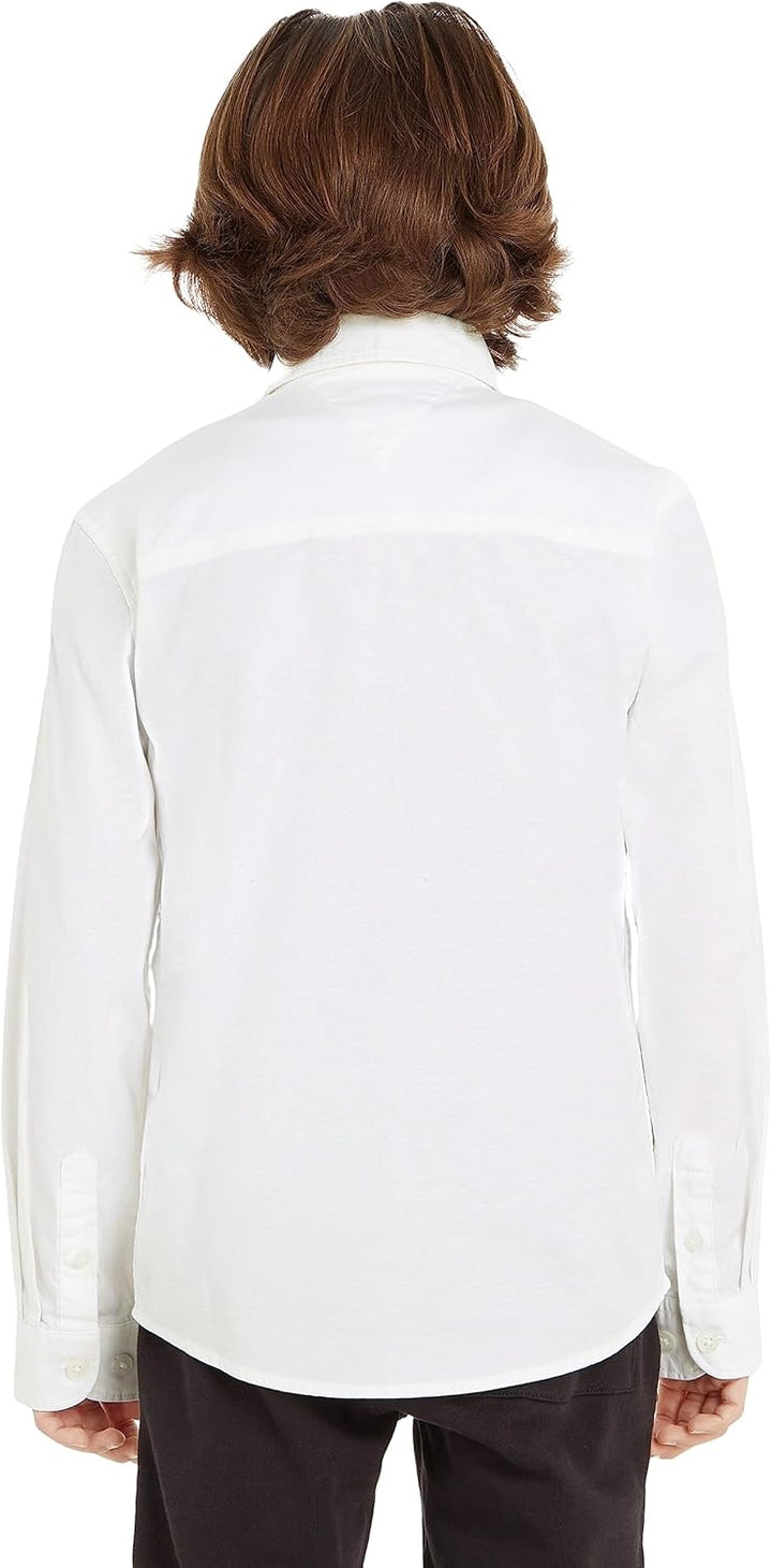 Tommy Hilfiger Jungen Hemd Oxford Stretch 3 Jahre Weiss (White), 3 Jahre Weiß (White)