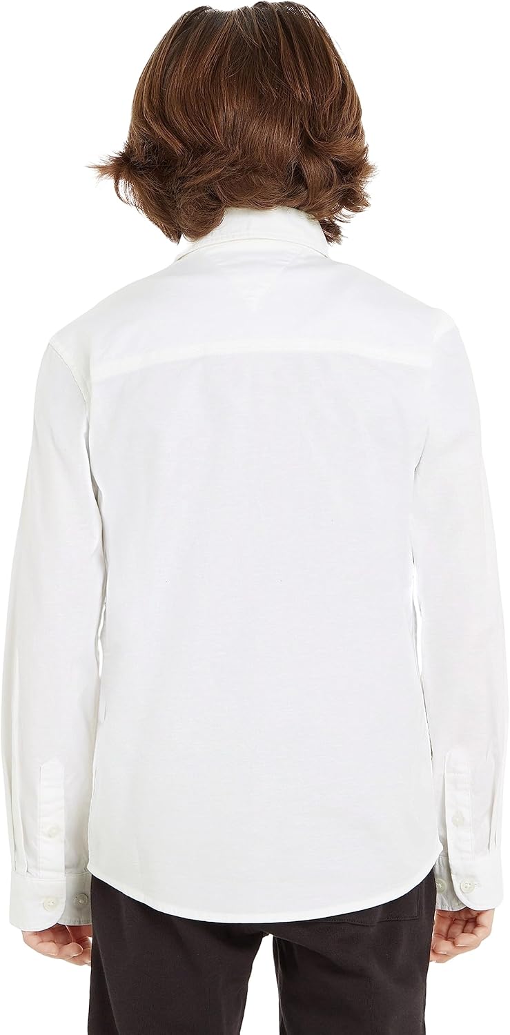 Tommy Hilfiger Jungen Hemd Oxford Stretch 12 Monate Weiss (White), 12 Monate Weiß (White)