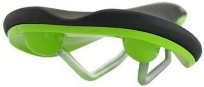 Fabric Scoop Elite Shallow Cro-Mo Rails Road MTB Saddle, Black and Green, VL1791