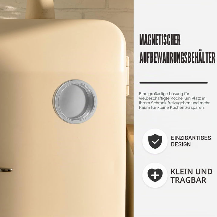 DOITOOL 4 Stück Magnetische Aufbewahrungsbox kann Kühlschrank Behälter für Gewürze Metallbehälter mi