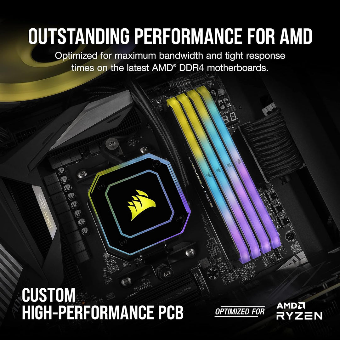 Corsair Vengeance RGB RT 64 GB (2 x 32 GB) DDR4 3.600MHz C18 Arbeitsspeicher (Dynamische RGB-Beleuch