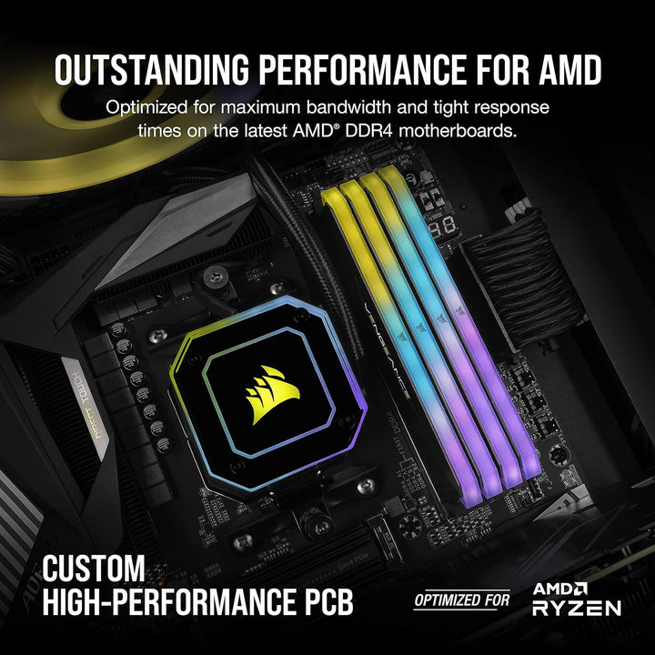 Corsair Vengeance RGB RT 64 GB (2 x 32 GB) DDR4 3.600MHz C18 Arbeitsspeicher (Dynamische RGB-Beleuch