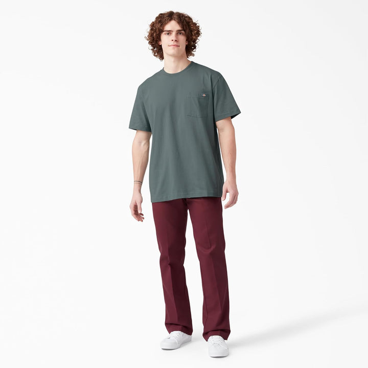 Dickies Herren Short Sleeve Heavyweight Heathered Crew Neck Tee T-Shirt S Blau - Smoke Blue, S Blau
