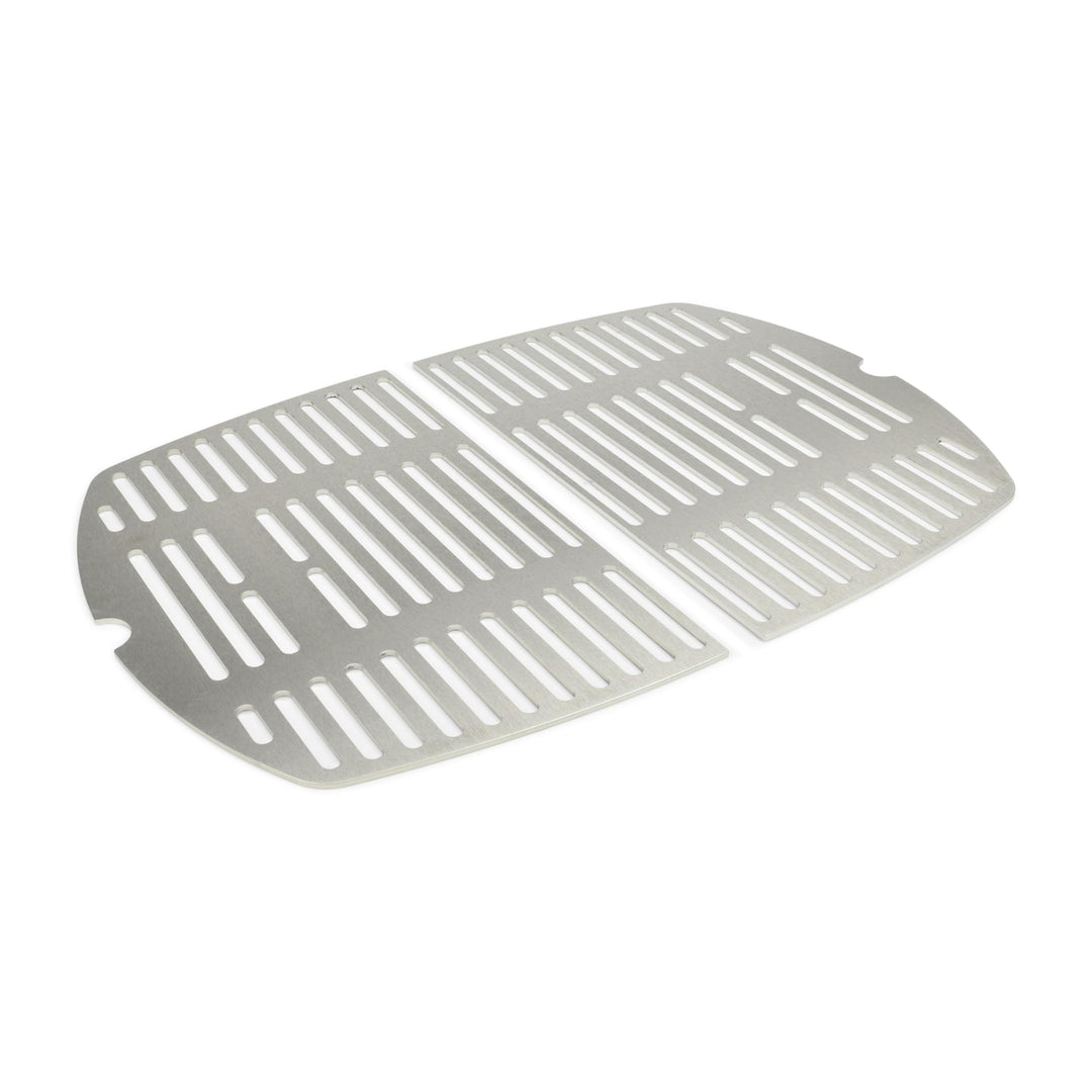 Edelstahl INOX Grillroste für die Weber Q200/2000 Baureihe | spülmaschinenfest - Set aus 2 Hälften G