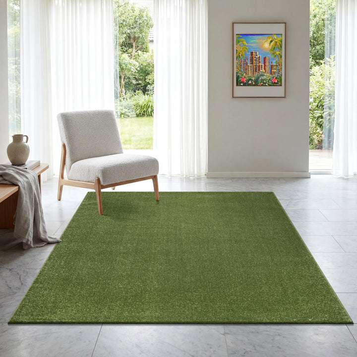 SANAT Kurzflor Teppich Wohnzimmer - Uni Modern Teppiche fürs Schlafzimmer, Arbeitszimmer, Büro, Flur