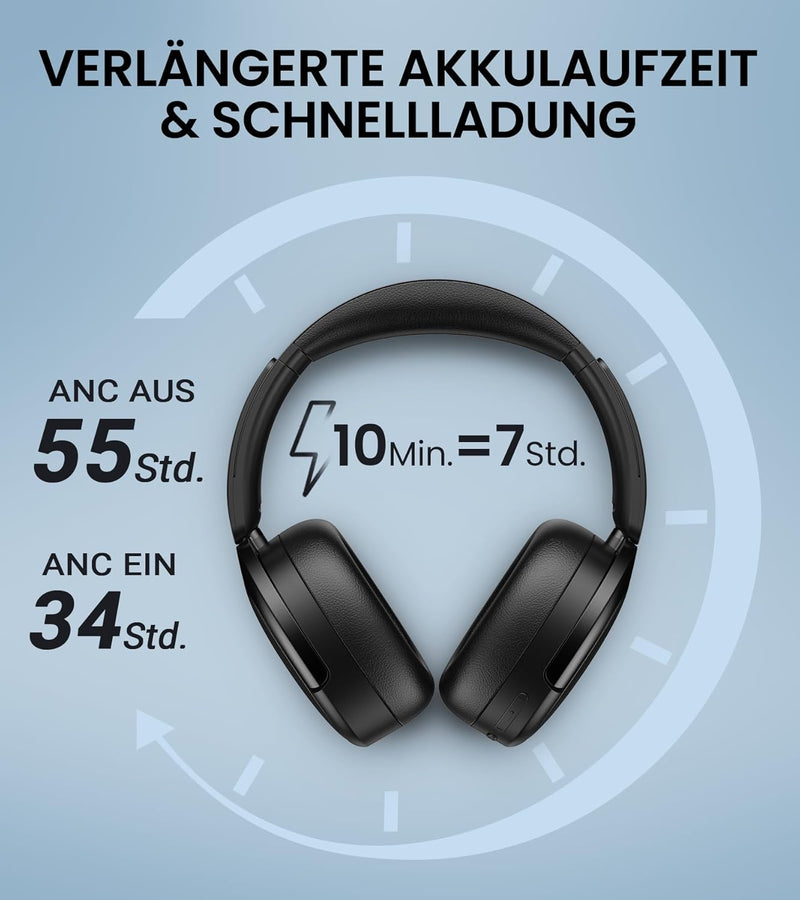 Edifier WH950NB Hybrid Active Noise Cancelling Kopfhörer -LDAC Codec mit Hi-Res Audio und Custom EQ