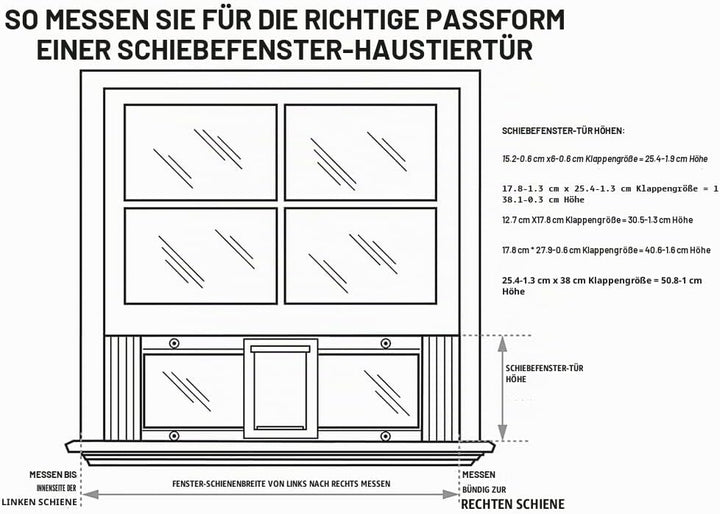 Ideal Pet Products 33SWDM Haustierklappe für Aluminium-Schiebefenster, mittel, 17,8 x 28,6 cm, weiss