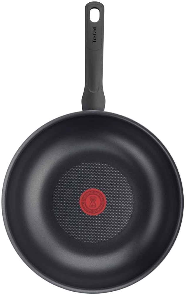 Tefal B5581923 Day by Day Wok, 28 cm, Titan-Antihaftbeschichtung, Thermo-Signal, einfache Reinigung,