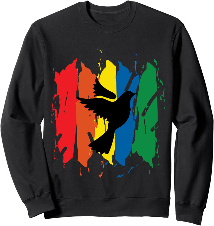 Taube Design Frieden Retro Vintage 70er 80er Jahre Look Sweatshirt