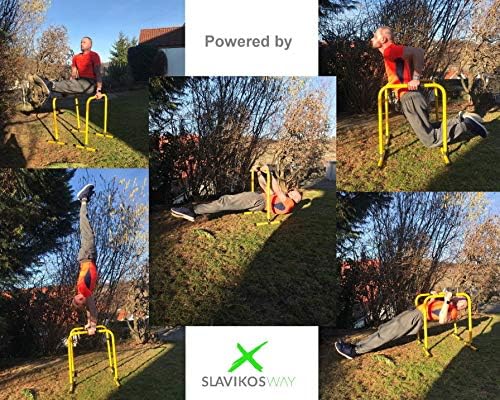 Paar Dip Station Barren Fitness Parallettes 73x61cm Calisthenics 9010014