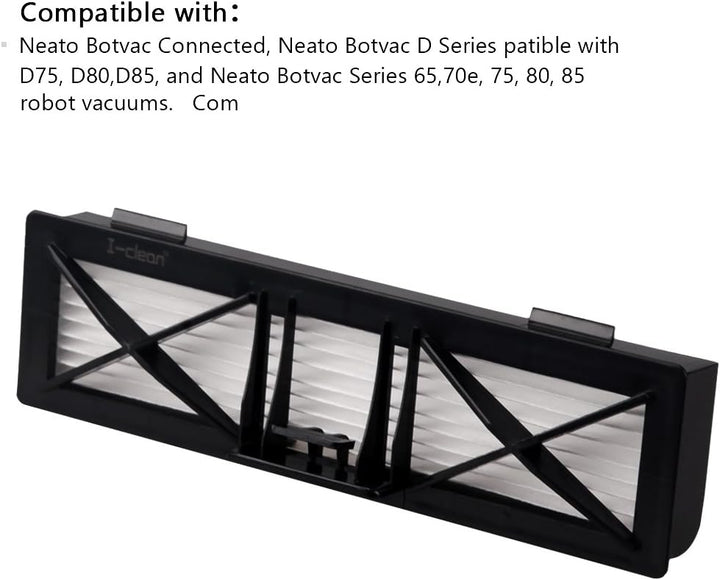 i-clean Neato Pet Allergy Ultra Performance Filter BotVac D Serie D75, D80, D85-für alle BotVac Stau