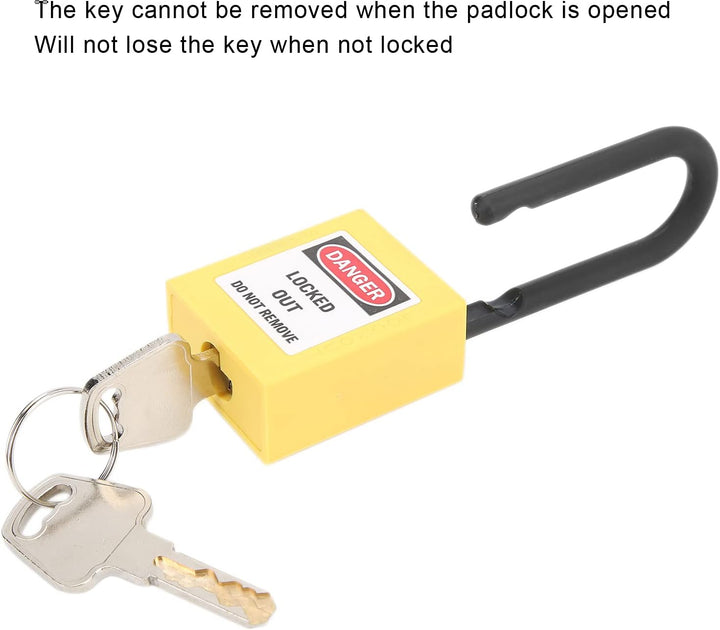 Lockout-Tagout-Schlösser 10 Sätze Lockout-Schloss 2 Schlüssel Pro Vorhängeschloss Staubdichtes Nylon